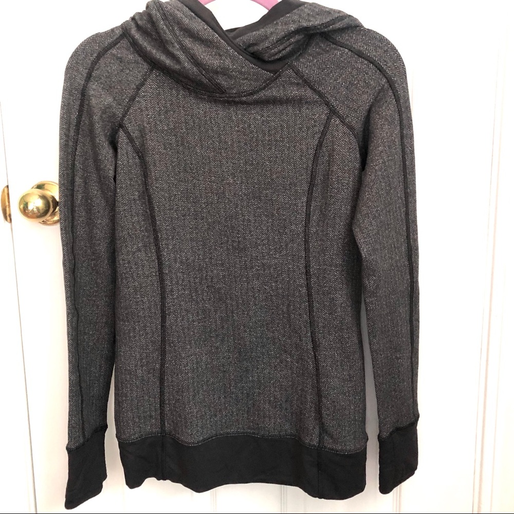 Lululemon think fast herringbone hooded pullover 4